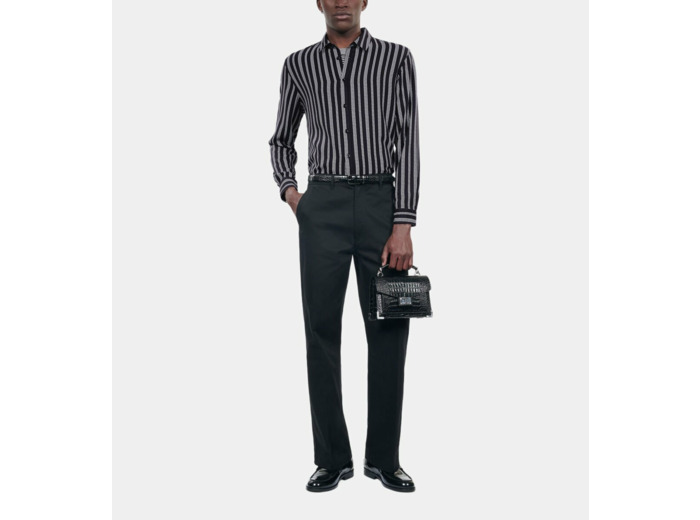 Chemise avec imprimé pied de poule black white