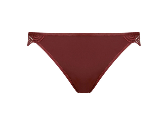 Culotte femme en dentelle spirale et microfibre Rouge MOD de Dim