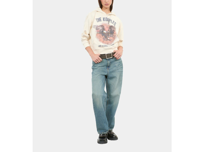 Sweatshirt À Capuche Écru ecru