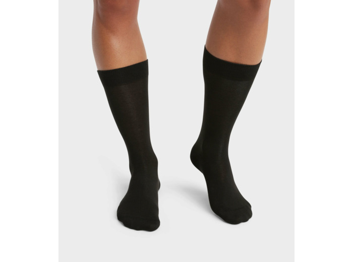 Lot de 2 paires de chaussettes homme en coton bio Noir Dim Good