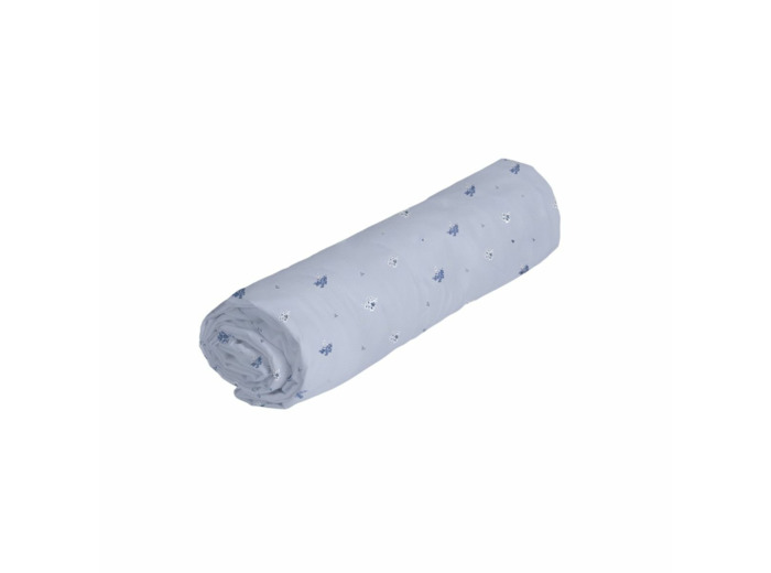 Drap housse Poème Bleu | Imprimé |Tradition des Vosges