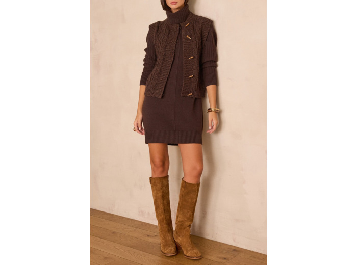 Robe col roulé ROXA en laine