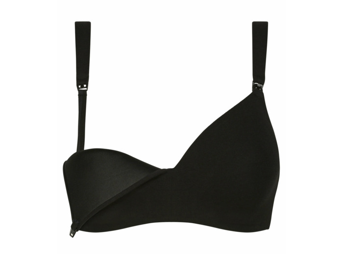Soutien-gorge d’allaitement en jersey coton Noir Dim Maternité