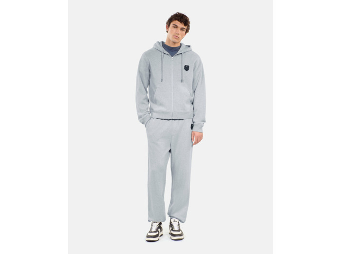 Bas De Jogging Avec Blason Gris grey melange