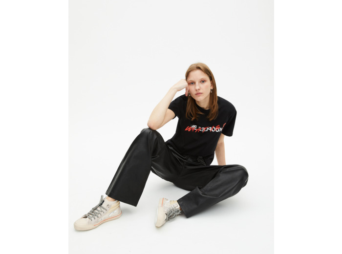Sneakers montantes the kooples x hidn-ander écrues ecru