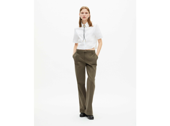 Pantalon large kaki