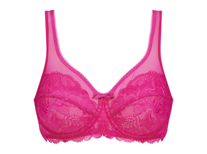 Soutien-gorge emboîtant dentelle et tulle Fuschia Generous