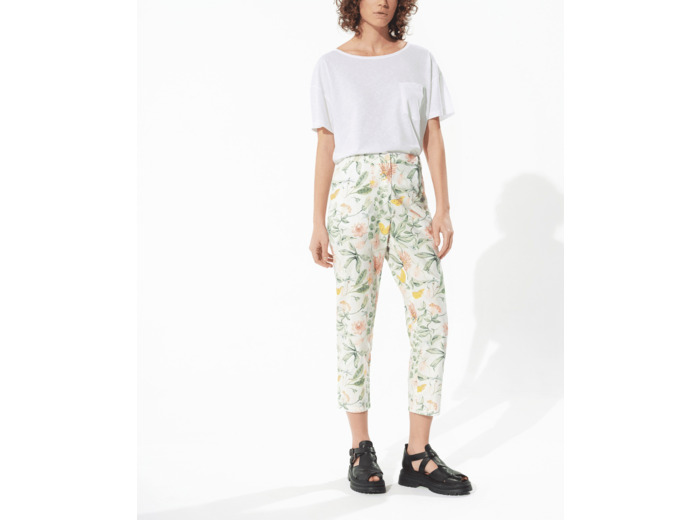 Pantalon droit ecru