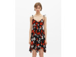 Robe courte imprimé fleuri noire black