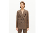 Veste tailleur croisé en laine avec blason camel camel