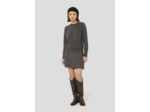 Pull Prunette Gris Chine en Polyester