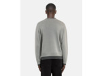 Pull col rond bi-color middle grey / anthracite
