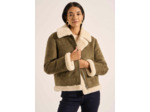 Blouson en fausse peau lainée