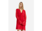 Robe unie a volants red / burgundy