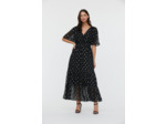 Robe longues manches chauve souris tissu plumeris lurex argenté