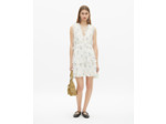 Robe courte à volants imprimé fleuri blanc white