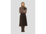 Jupe Jackie Chocolat en Laine Vierge