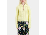 Pull Col Vareuse A Torsades yellow