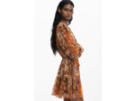Robe À Manches Longues En Tissu – Femme