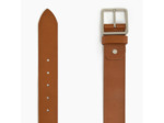 Ceinture homme avec boucle carrée en cuir lisse tannage végétal