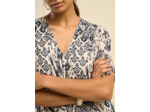 Robe longue imprimée Ikat