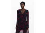 Robe À Manches Longues En Tissu – Femme