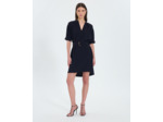 Robe courte en crêpe nocturne