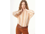 Blouse rayures orangees