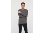Sweat basique en coton bio gratté et print poitrine