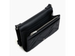 Pochette à rabat Emilie en cuir lisse matelassé