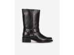Bottes à sangles en cuir noir black