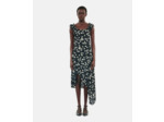 Robe longue avec imprimé fleuri black white