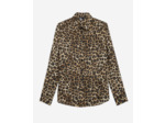 Chemise en soie léopard leopard