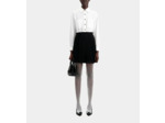Robe courte plissée noire et blanche black white