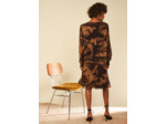 Robe courte imprimée effet camouflage