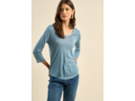 Tee-shirt col V et manches 3/4