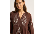 Robe longue oversize brodée
