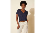 Tee-shirt oversize col V
