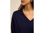 Pull maille fine col V