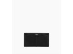 Porte chéquier zippé Charlotte en cuir lisse