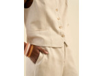Gilet de costume contenant du lin