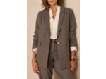 Veste de tailleur à rayures en laine NELIA