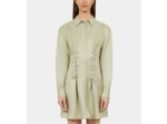 Robe Courte Vert Clair Avec Laçage kaki grey
