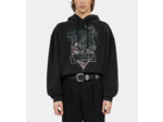 Sweatshirt À Capuche Noir Avec Sérigrahie Chaos Eagle black washed