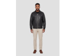 Blouson col montant, cuir d'agneau