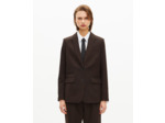 Veste tailleur en laine mélangée marron brown