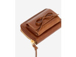 Porte monnaie amelia en cuir marron brown