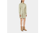Robe Courte Vert Clair Avec Laçage kaki grey