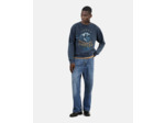 Sweat avec print washed navy