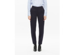 Pantalon tailleur en crêpe coupe ajustée bleu marine bleu